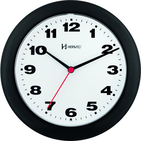 Relógio de Parede 21cm Plástico 6103 Herweg