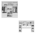 Ver imagem 2 de Guarda-roupa Casal Modulado Andorra 10 Portas 4 Gavetas Branco - Pnr Móveis