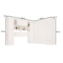 Ver imagem 4 de Guarda-roupa Casal Modulado Andorra 10 Portas 4 Gavetas Branco - Pnr Móveis