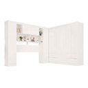 Ver imagem 3 de Guarda-roupa Casal Modulado Andorra 10 Portas 4 Gavetas Branco - Pnr Móveis