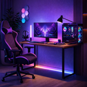 Ver imagem 5 de Escrivaninha Mesa Moderna 90cm Industrial Gamer Pc MDF:Canela
