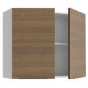 Ver imagem 5 de Armário Aéreo Madesa Stella 80 cm 2 Portas Branco/Rustic