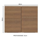 Ver imagem 3 de Armário Aéreo Madesa Stella 80 cm 2 Portas Branco/Rustic