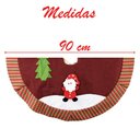 Ver imagem 2 de Saia para Árvore de Natal Temática Vermelha Papai Noel 90cm