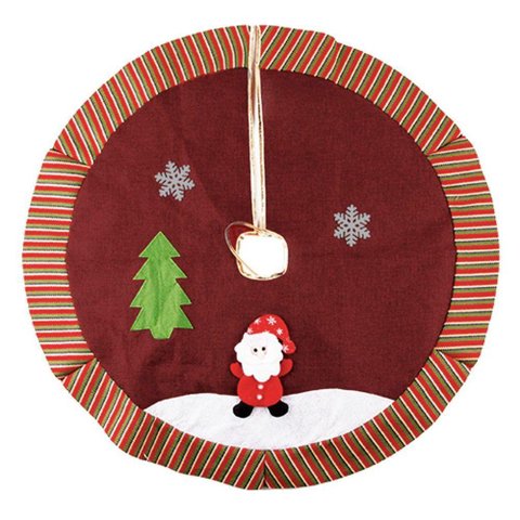 Saia para Árvore de Natal Temática Vermelha Papai Noel 90cm