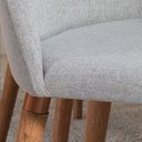 Ver imagem 6 de Conjunto com 6 Cadeiras de Madeira Maciça Estofada New Drop - Natural C/ Linho Cinza - Cobre