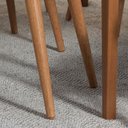 Ver imagem 7 de Conjunto com 6 Cadeiras de Madeira Maciça Estofada New Drop - Natural C/ Linho Cinza - Cobre