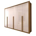 Ver imagem 3 de Guarda-roupa Casal Classic 6 Portas 6 Gavetas 100% Mdf Cinamomo/off White - Panorama Móveis