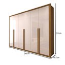 Ver imagem 4 de Guarda-roupa Casal Classic 6 Portas 6 Gavetas 100% Mdf Cinamomo/off White - Panorama Móveis