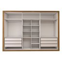 Ver imagem 5 de Guarda-roupa Casal Classic 6 Portas 6 Gavetas 100% Mdf Cinamomo/off White - Panorama Móveis