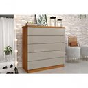 Ver imagem 1 de Cômoda Casal Premium C- 5 Gavetas Branco-neve - Tcil Móveis