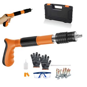 Pistola Fixaçao Finca Pino Rebitadeira EPI Açao Direta Alvenaria Drywall Gesso Acessorios Segurança 