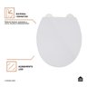 Assento Termofixo com Soft Close para Vaso Sanitário Titanita Pingoo.casa - Branco - 3