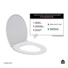 Assento Termofixo com Soft Close para Vaso Sanitário Titanita Pingoo.casa - Branco - 2