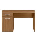 Ver imagem 2 de Escrivaninha Retangular Yara Moderno 1 Gaveta 120cm Café Touch Demóbile