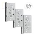 Ver imagem 1 de Kit 3 Dobradiça de Sobrepor Inox Escovado