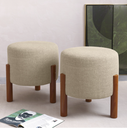 Ver imagem 3 de Puff, Puf Banqueta Sala Redondo Bege ou Cinza Redondo -Thor- CM - Bege