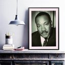 Ver imagem 1 de Quadro Martin Luther King- Fotografia 24x18cm:madeira Preta