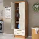 Ver imagem 1 de Armário Multiuso Modulare 2 Portas 2 Gavetas Cinamomo/off White - Panorama Móveis