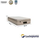 Ver imagem 7 de Bicama Box Baú Solteiro com Colchão Cloud Molas Ensacadas 32cm Suede Marrom sem Cabeceira