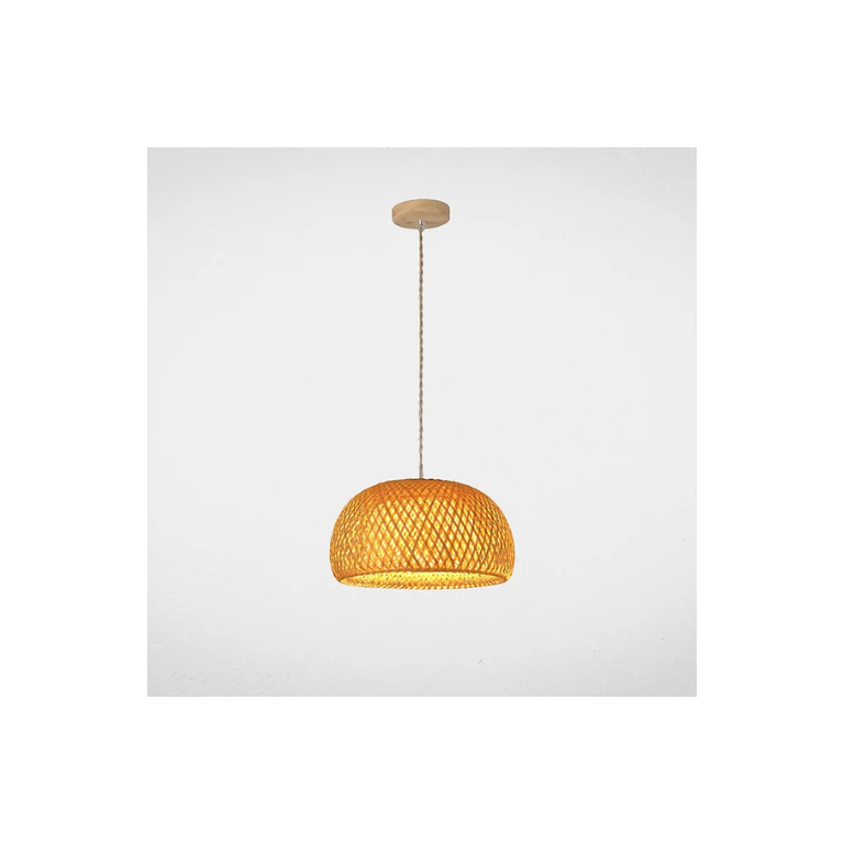 PENDENTE RÚSTICO SUMATRA FIBRA DE BAMBU 1XE27 (D)45CM GMH TRADE