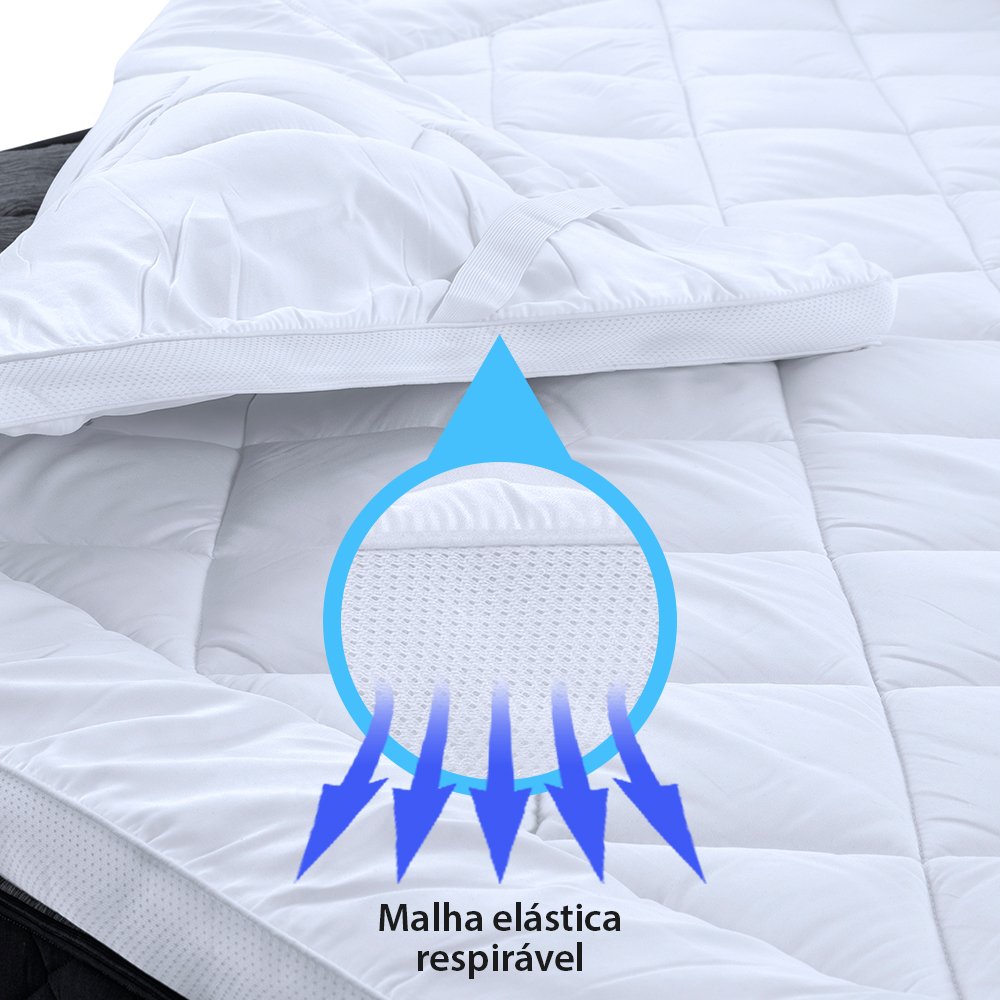 Pillow Top Solteiro Extra Macio Toque de Pluma em Fibra Siliconada 600g/m2 88x188cm Bf Colchões - 4