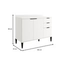 Ver imagem 2 de Gabinete de Cozinha Modulado Balcão Alpha 2506 3 Portas e 2 Gavetas S/tampo 120cm Freijo/off White