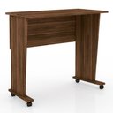 Ver imagem 1 de Mesa para Notebook com Rodízios Me4117 Nogal - Tecno Mobili