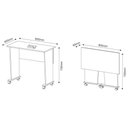 Ver imagem 3 de Mesa para Notebook com Rodízios Me4117 Nogal - Tecno Mobili