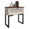 Quarto Closet Orion com Mesa de Cabeceira Iris e Penteadeira Vega Nova Imbuia Beige Preto - Vizzato - 2