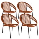 Ver imagem 1 de Kit 4 Cadeiras de Área Eclipse em Aço e Corda Náutica