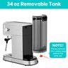 Casabrews Máquina de Espresso 20 Bar com Vaporizador de Leite (prata) - 4