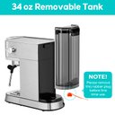 Ver imagem 4 de Casabrews Máquina de Espresso 20 Bar com Vaporizador de Leite (prata)