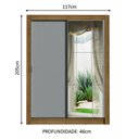 Ver imagem 4 de Guarda-roupa Solteiro Madesa Denver 2 Portas de Correr com Espelho