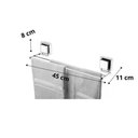 Ver imagem 2 de Kit Lavabo Banheiro Cromado Ventosa 03 Peças Future Porta Toalha Duplo, Papeleira, Cabide