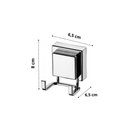 Ver imagem 3 de Kit Lavabo Banheiro Cromado Ventosa 03 Peças Future Porta Toalha Duplo, Papeleira, Cabide