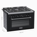 Ver imagem 2 de Fogao de Embutir 5 Bocas Venax Temis Preto Fosco Gas Glp 127 V