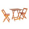 Conjunto Dobrável 70 X 70 com 2 Cadeiras Dobráveis Mel - Móveis Britz - 1