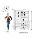 Ver imagem 3 de Kit Max Armário para Cozinha 5 Portas 3 Gavetas (1,60 m) Yescasa Branco