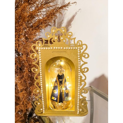 Luminária Nossa Senhora Aparecida com Santuário Amor Lindo Boutique