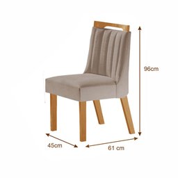 Sala de Jantar Madri Redonda 1,10 X 1,10 M com 4 Cadeiras Lottus Linho Bege Lj Móveis - 10