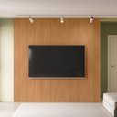 Ver imagem 1 de Painel Ripado para TV até 84 Polegadas 100% MDF 258cmx250cm Modular 2.6 Marrom Nature Fosco