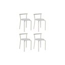 Ver imagem 1 de Kit 4 Banquetas Sala Jantar 105 4 Uni Prata/courano Branco - Carraro