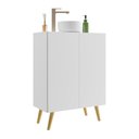 Ver imagem 1 de Gabinete Banheiro 2 Portas Retrô 63Cm Multimóveis V5006 Branco/Natural Branco/Natural