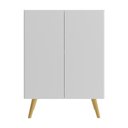 Ver imagem 2 de Gabinete Banheiro 2 Portas Retrô 63Cm Multimóveis V5006 Branco/Natural Branco/Natural