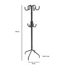 Ver imagem 2 de Cabideiro de Chão Para Roupas Casa Quarto Escritório Moderno 8 Ganchos Cabides Mancebo Preto