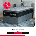 Ver imagem 5 de Cama Box Solteiro + Colchão Comfort Class Pillow Top 88x188 Preto/suede Cinza