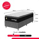 Ver imagem 4 de Cama Box Solteiro + Colchão Comfort Class Pillow Top 88x188 Preto/suede Cinza