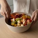 Ver imagem 5 de Saladeira Luna 3,5l Tigela Redonda Restaurante Plástico Bege Linha Servir ou Saladas Sobremesas