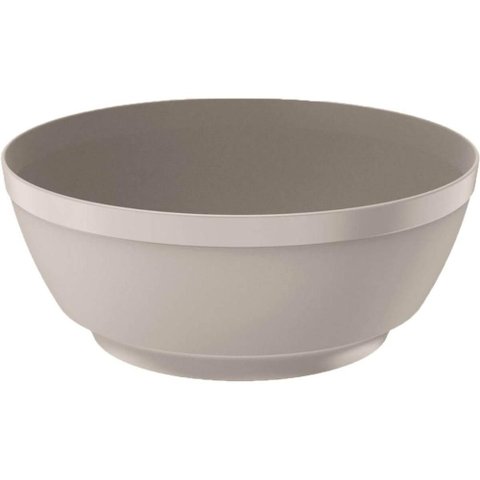 Saladeira Luna 3,5l Tigela Redonda Restaurante Plástico Bege Linha Servir ou Saladas Sobremesas